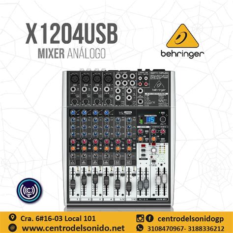 Mezclador Digital Behinger An Logo X Usb Con Efectos Centro Del Sonido