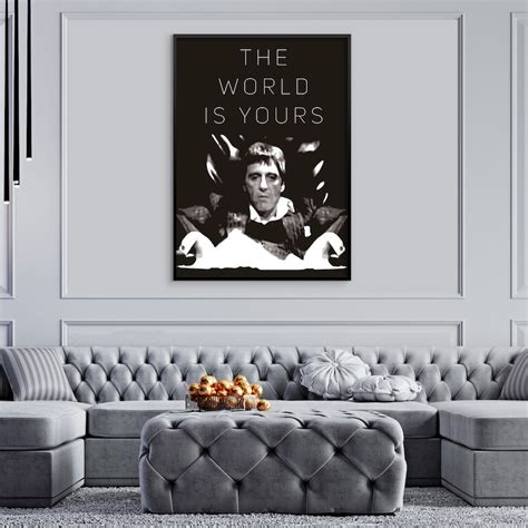 Scarface Tony Montana The World Is Yours Wall Art Iconic