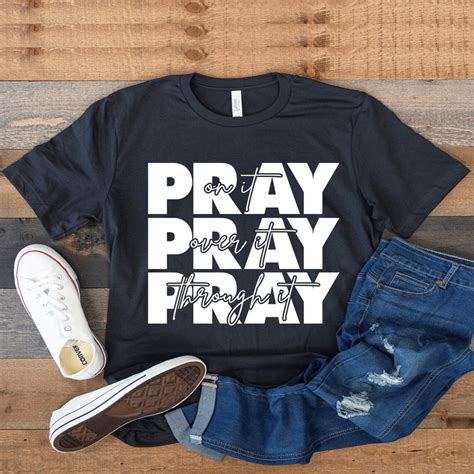 Pray Pray Pray Shirt Christian Tshirts Etsy