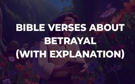 30 Bible Verses About Betrayal With Explanation Bible Study For You