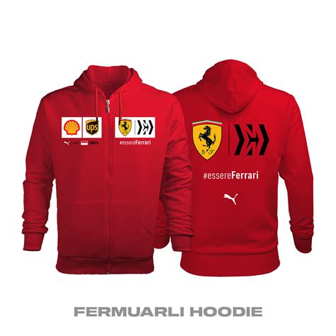 Scuderia Ferrari Red Edition 2021 Fermuarlı Kapüşonlu Hoodie