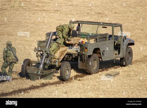 JGSDF 120mm mortar Stock Photo - Alamy