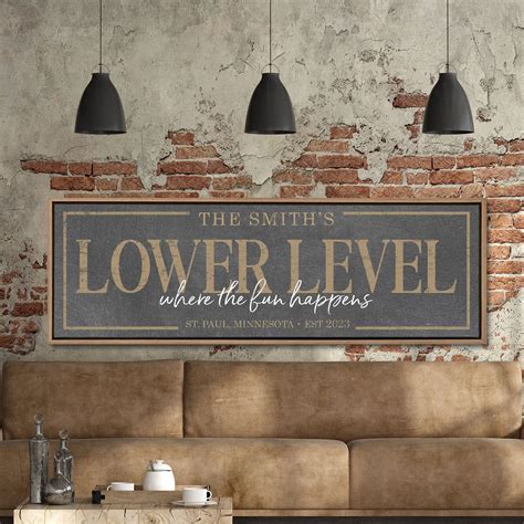 Custom Lower Level Sign Custom Basement Sign Personalized Decor