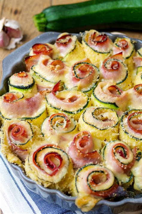 Zucchini Schinken R Llchen Mit K Se