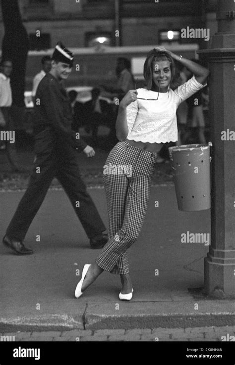 Oslo June 28 1969 Karl Johansgate In Oslo On A Hot Summer Day Here Is A Fashionable Girl On