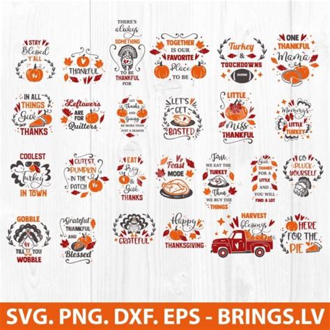 Autumn Svg Bundle Thankful Svg Fall Svg Thanksgiving Svg Cut File