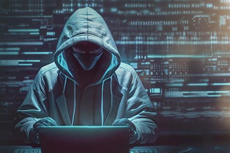 Ataque de hacker de piratería de red el hacker irrumpe en el sistema