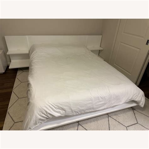Cb2 Andes White Queen Bed Frame Aptdeco