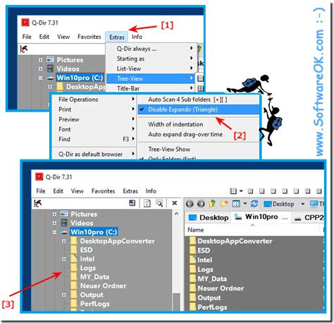 Lines in the Windows Explorer directory Tree with Q-Dir!