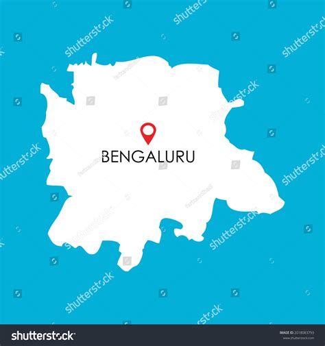 Map Of Bengaluru In India With Icon Location Royalty Free Stock