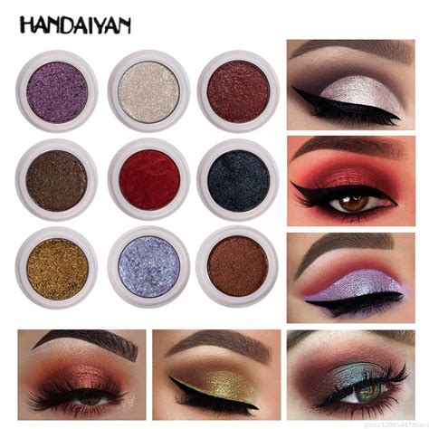 HANDAIYAN Single Glitter Eyeshadow Palette Long Lasting Waterproof Soft