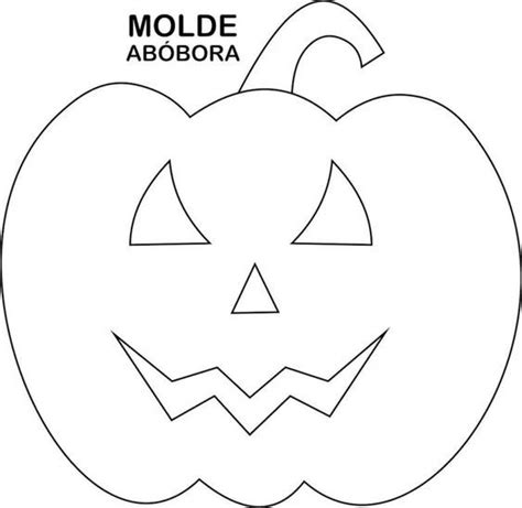 Molde de Abóbora Halloween para imprimir e recortar Artesanato Passo