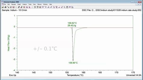 Verification Of Dsc Temperature Enthalpy Youtube