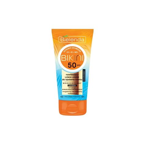 BIELENDA BIKINI KREM DO OPALANIA TWARZY 50ML SPF 50 LEKKI NAWILŻAJĄCY