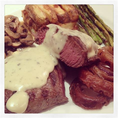 Big Old Juicy Rump Steak With Baby Button Mushrooms Grilled Asparagus