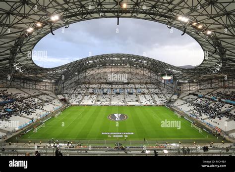 12 April 2018, France, Marseille: Football, Europa League quarter final ...