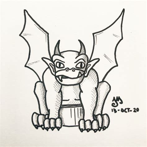 Cute Gargoyle Drawing