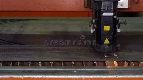 Laser Cutting of Metal on the CNC Machine Stock Image - Image of ...