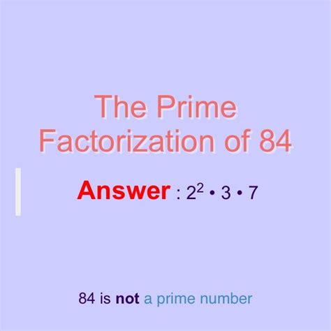 Prime Factorization Of 84 44 Off