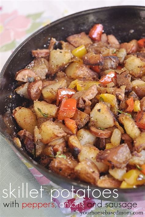 Skillet Potatoes With Peppers Onions And Sausage