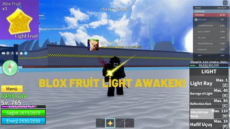 Blox Fruit Light Meyvesi Nas L Awaken Yap L R Youtube