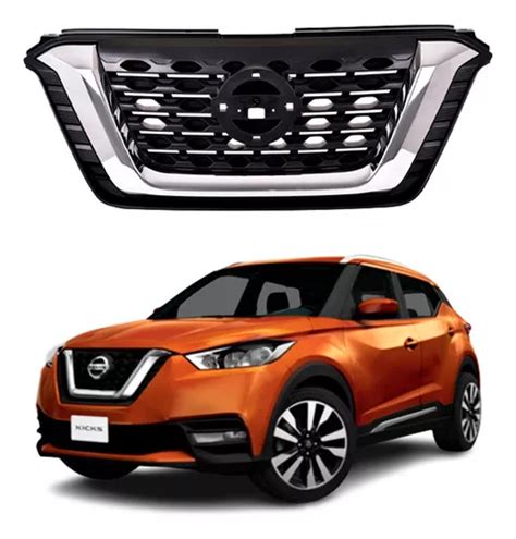 Parrilla Nissan Kicks 2017 2018 2019 2020 F cromo Negro Envío gratis