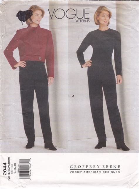 Jumpsuit And Jacket Pattern Misses Size 14 16 18 Semi Fitted Tapered