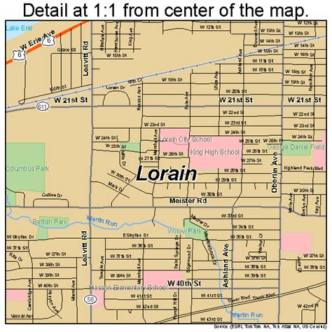 Lorain Ohio Street Map 3944856