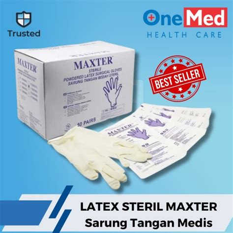 Jual Sarung Tangan Maxter Steril 1 Box Sarung Tangan Latex Steril