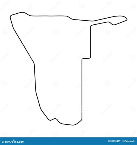 Namibia Simplified Sketch Map Cartoon Vector | CartoonDealer.com #325690989