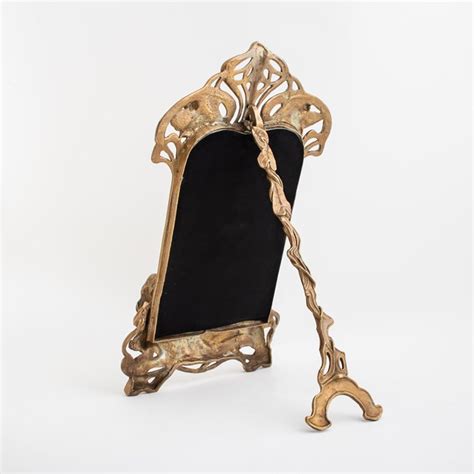 Miroir de table Art Nouveau dame allongée