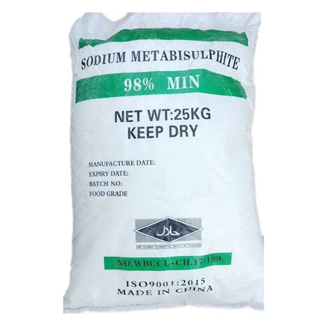 SODIUM METABISULPHITE 98 FOOD GRADE Cosmos Supply