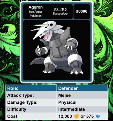 Aggron Pokémon Unite Concept Rpokemonunite
