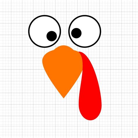 Turkey Face Svg Thanksgiving Svg Turkey Svg Cut File Etsy