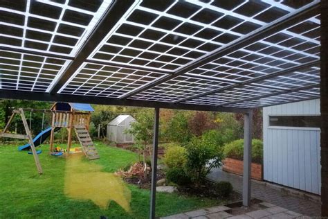 Pergola Solaire Pergola Photovolta Que Avec Panneau Solaire