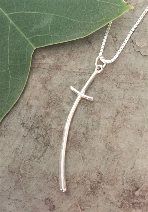 Sterling Silver Long Cross Necklace