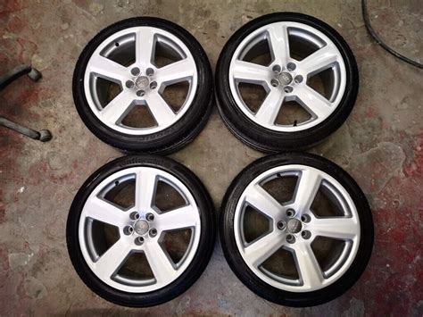 18 Refurbished Audi Rs6rs4 Style Alloy Wheels And Tyres 5x100 In