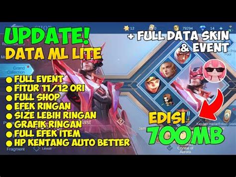 Update Data Ml Lite 700Mb Full Event Full Skin Patch All Star Ml