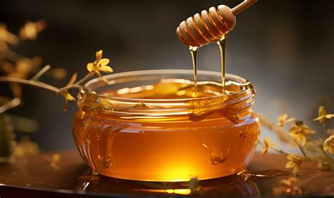 a bowl of honey macro, ai generative 30602521 Stock Photo at Vecteezy