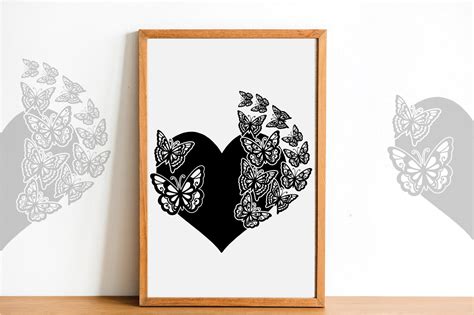 Butterfly Heart SVG PNG EPS DXF Files On Behance