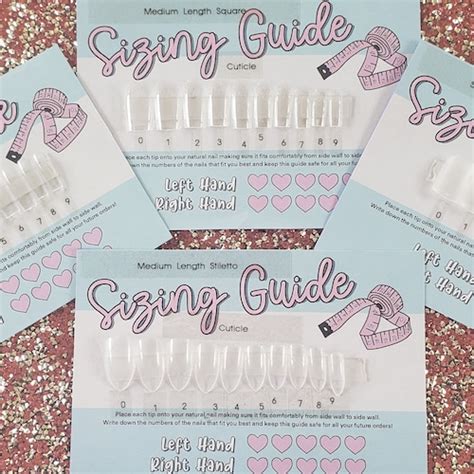 Press On Nails Sizing Kit Sizing Sample Kit For Press On Etsy