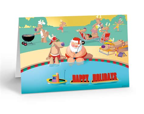 Pool Happy Holidays Christmas Card 5 X 7 Christmas Card 18 Cards