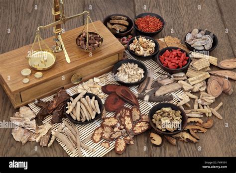 Traditional Chinese Herb Ingredients Used In Alternative Herbal