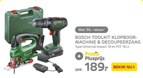 BOSCH TOOLKIT KLOPBOOR MACHINE DECOUPEERZAAG Aanbieding Bij Praxis