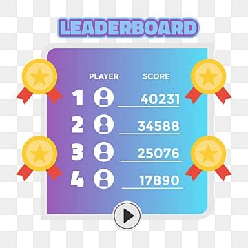 Game Leaderboard Ranking Vector PNG Images Leaderboard Game Design