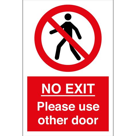 No Exit Please Use Other Door Sign - from Key Signs UK
