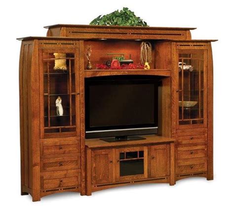 Mission 5 Piece Entertainment Center Wall Unit From Dutchcrafters