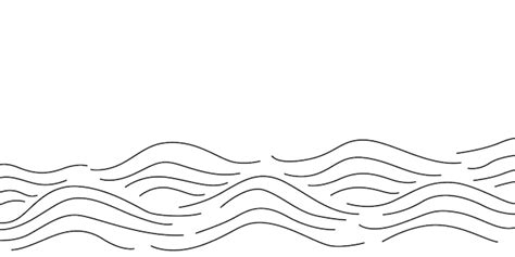 Ocean Wave Line Art