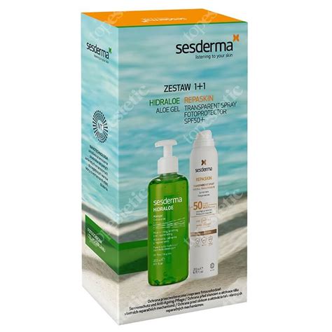 Sesderma Repaskin Transparent Spray Aerosol SPF 50 Hidraloe ZESTAW