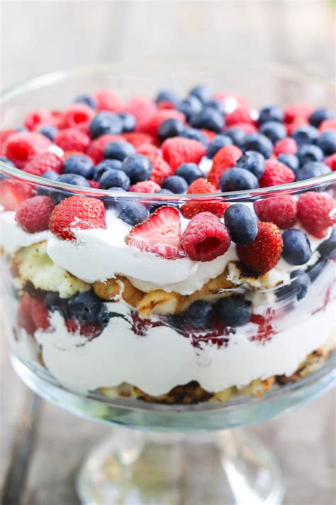 Grilled Angel Food Cake Triple Berry Trifle Daily Dish Recipes